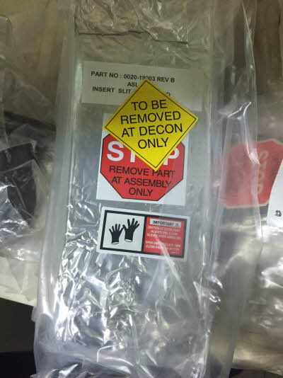 AMAT P/N : 0020-19003 , INSERT, SLIT VALVE SHO , J