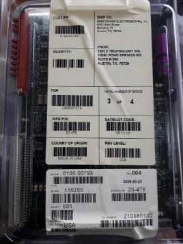 AMAT Part No : 0100-00793 ,  VGA Video Controller PCB Card
