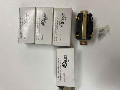AMAT P/N : 0720-03057 , CONN RCPT PNL MTG 3P 4WR 20A 250V 3PH N