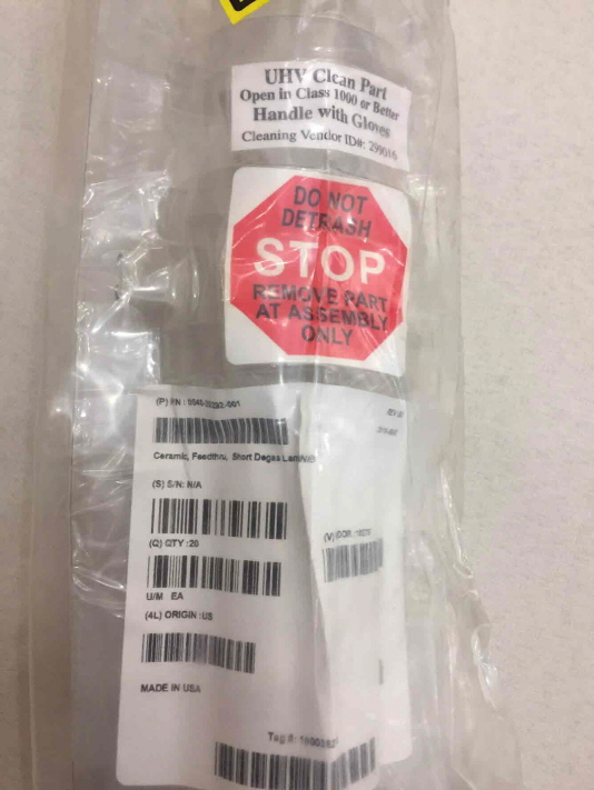 AMAT P/N : 0040-20292  SHORT FEED, LAMP ..